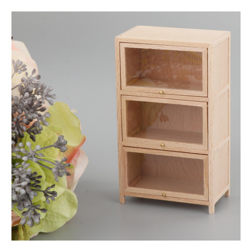 Estantería De Madera Para Casa De Muñecas 1/12,