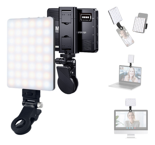 Azulamar Led Luz De Video Selfie Luz Clip P/ 15 Pro Max S23