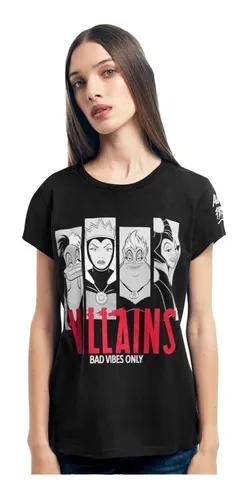 Disney Villanas Bad Vibes Villains Playera Para Dama