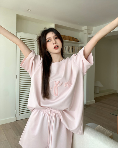 Conjunto De Camiseta Y Pantalón De Verano Para Mujer
