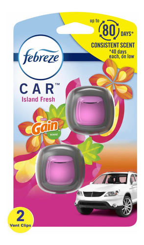 Ambientador Para Auto Febreze. 2 Clips.  2ml Und