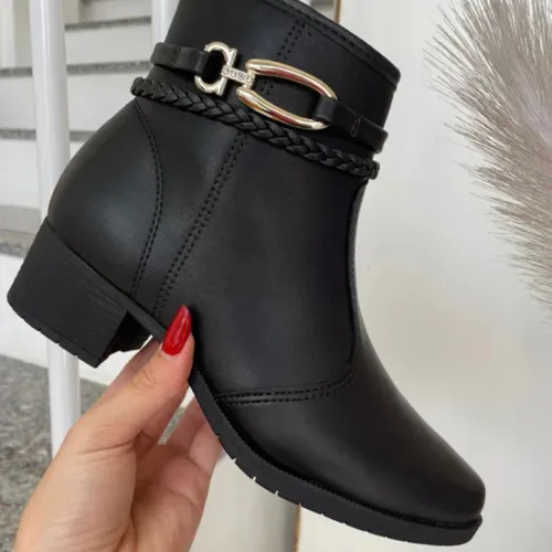 Bota Moleca Feminino Casual Cano Baixo Forrada Original