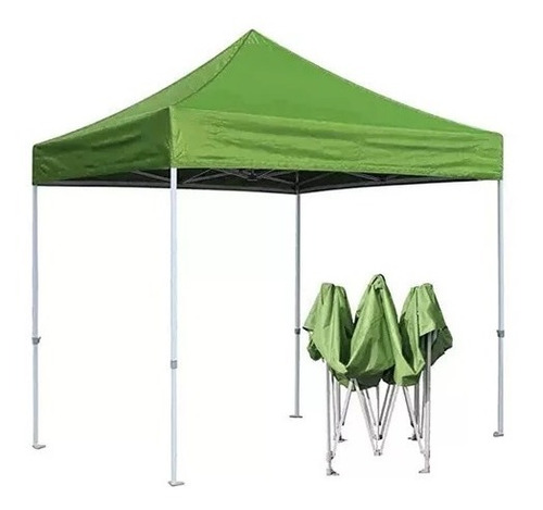 Toldo Automatico 2x2 Fierro Blanco Color Verde