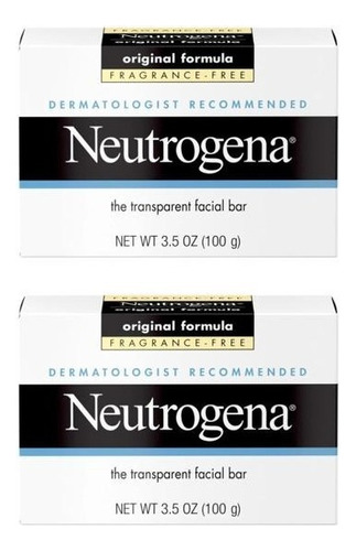 Neutrogena - Jabon Facial En Barra 100g Pack 2