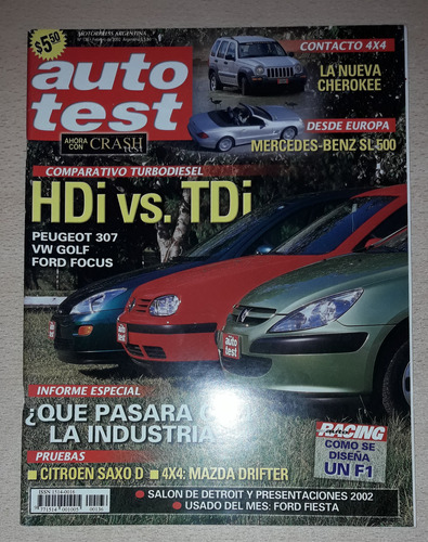 Revista Autotest N°136 Febrero 2002 Hdi Vs. Tdi