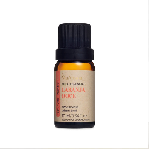 Oleo Essencial Laranja Doce  Via Aroma 10ml 100% Puro