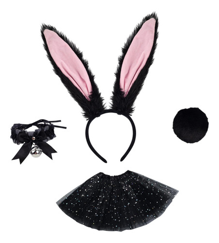 Diadema Con Orejas De Conejo, Conjunto De Cola, Tutú Para