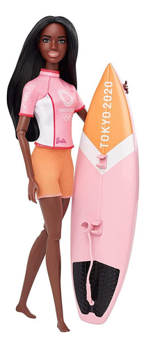 Barbie Olympic Games Tokyo  - Muñeca Surfista Con Uniforme.