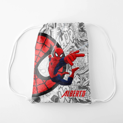 Morral Infantil Escolar 30x40 Cm Superheroe M109 Impermeable