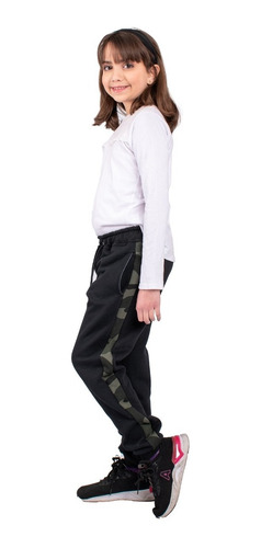 Imagen 7 de 9 de Pantalon Niñas Joggin Joggers Gimnasia Con Puño A11