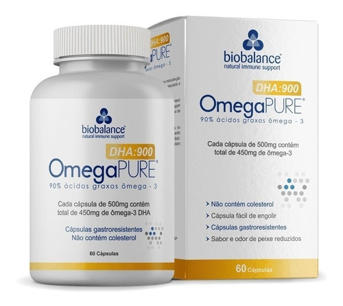 Omega Pure Dha: 900 60 Cápsulas Emphasys Ômega 3 Biobalance