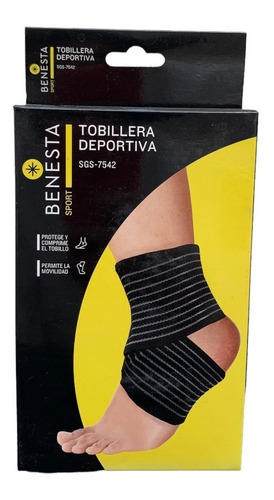 Tobillera Deportiva, Benesta, Color: Negro, Sgs-7542