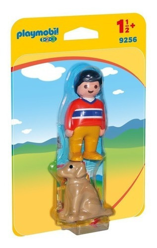 Figuras Para Armar Playmobil 1.2.3 Hombre Con Perro Cantidad de piezas 2