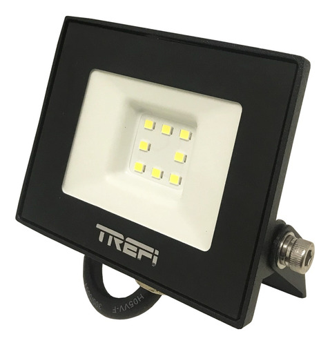 Reflector LED Trefilight Reflector LED 10W con luz blanco frío y carcasa negro 220V