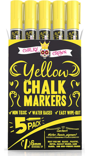 Marcadores Chalky Crown Set 5 U Yellow