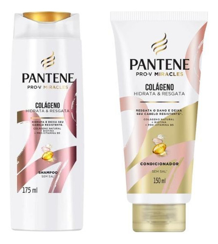 Kit Pantene Colageno 1 Shampoo 175ml + 1 Condicionador 150ml