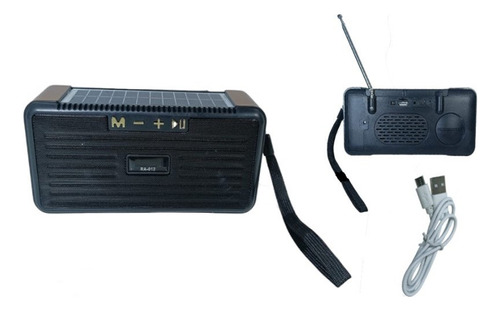 Parlante Mp3 Radio Antena Portatil Recargable Solar Micro Sd