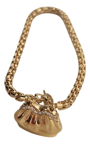 Pulseira Com Berloque Ouro 18k Amarelo.rosangela Lima Joias