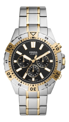 Reloj Hombre Fossil Acero Inoxidable 44 Mm Fs5771 Color de la correa Plateado Color del bisel Plateado/Dorado