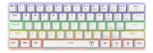 T-dagger Arena T-tgk321-w-br Sp - Blanco - Rgb Rainbow - Qwerty - Español - Switches Et Brown - 60%