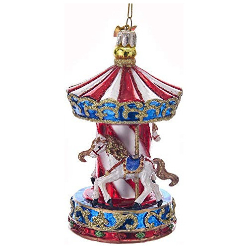 Noble Gems Carrusel Merry Go Adorno Navideño De Crista...