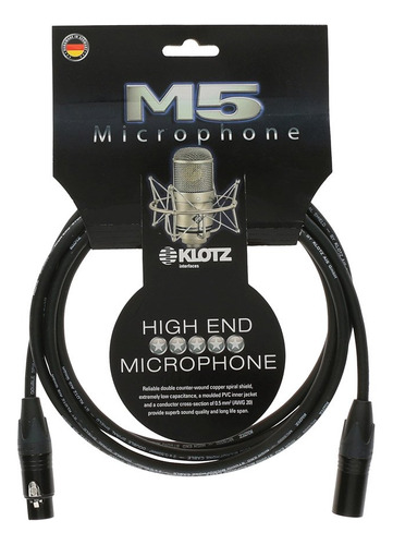 Klotz M5fm03 M5 Cable Microfono 10 Pie