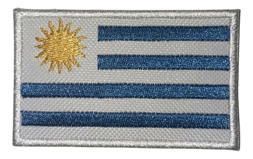 Pack 10 Bandera Uruguay Bordada 8x5 Cm Velcro + 2 De Regalo