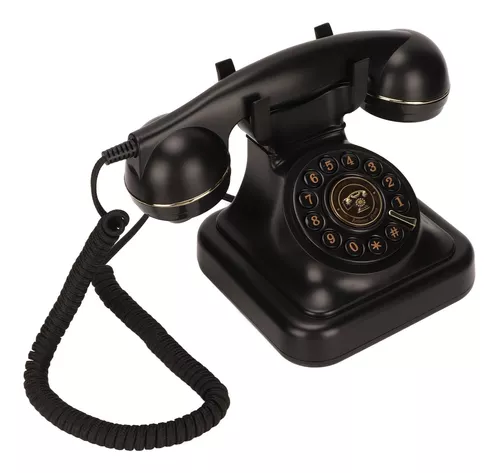 Zhiyavex Teléfono vintage, teléfono fijo antiguo, teléfono de escritorio  antiguo digital fijo, teléfono con cable FSK/DTMF, con marcación