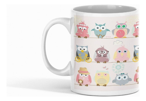 Taza Búhos Mandala - Patrones Que Despiertan
