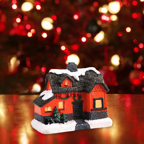 Escena Navideña Casa Led Pueblo Casa De Muñecas H Pequeña