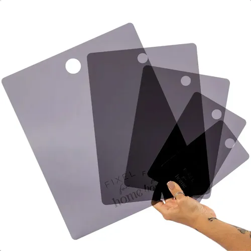 Kit Gabarito Molde Dobrar Roupas Camisetas 5 Peças Acrílico Preto