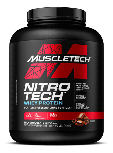Muscletech Nitro Tech Whey Protein Proteina X 4 Lb