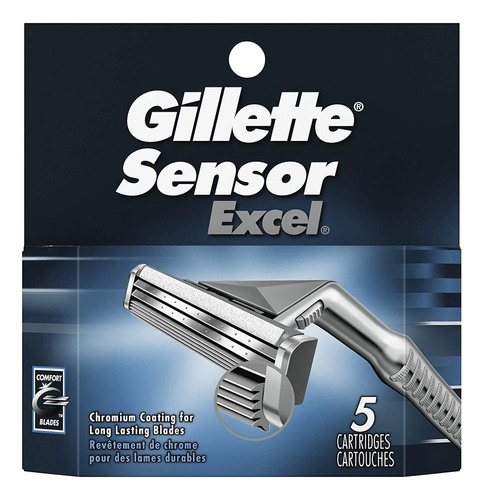 Gillette Sensor Excel De Los Hombres Cuchilla De Afeitar Rec