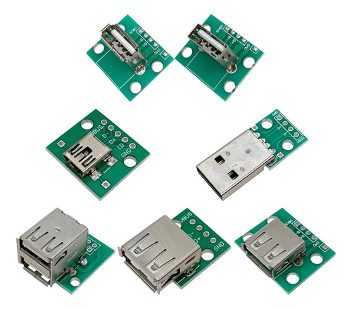 Conector Usb A Dip Con Placa Pcb, Micro-usb, Usb 2.0, C, U