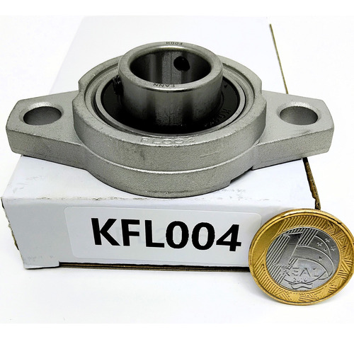 Kfl004 - Kit Com 02 Mancais Com Rolamento Para Eixo 20mm