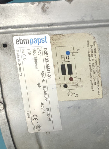Ventilador Centrífugo Ebmpapst D2e133-am47-01 (aplic. Cfw09) (Usado)