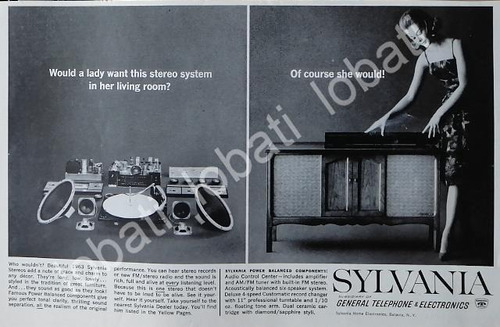 Cartel Retro Consola De Audio Silvania 1963 Raro /300