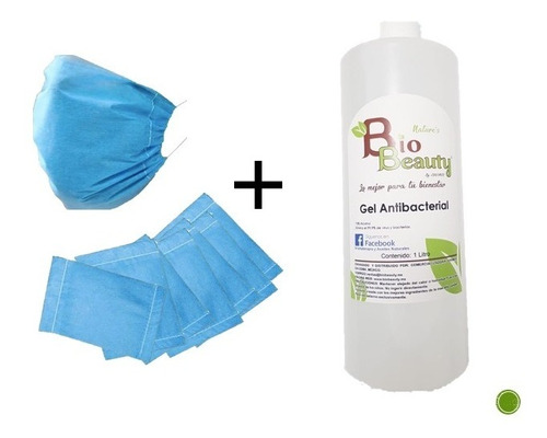 100 Cubrebocas Desechable Tricapa Con Gel Antibacterial