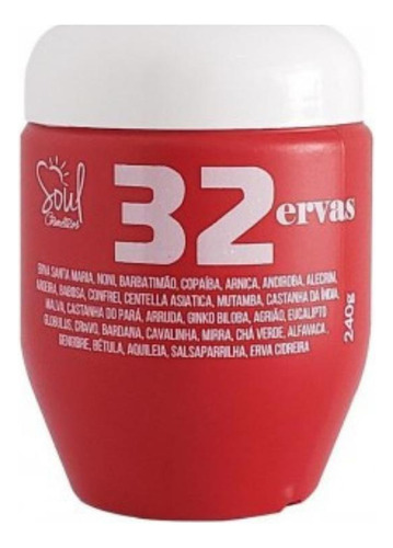  Gel Massagem Soul Cosmeticos Cânfora Creme 32 Ervas Combate Celulite