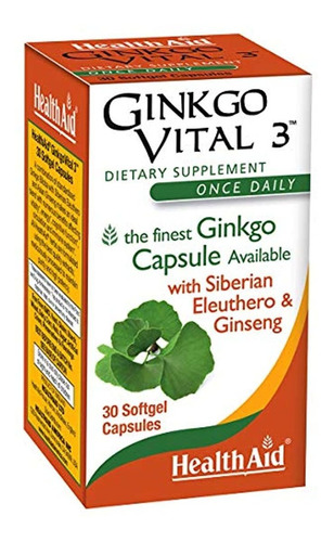 Ginkgo Vital 3 Con Eleuthero Siberiano Y Ginseng