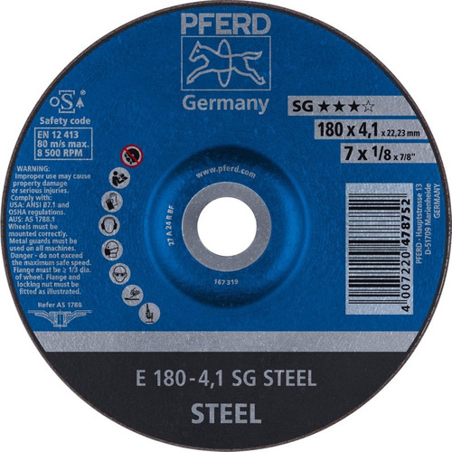 Disco Abrasivo De Desbaste Pferd Sg 7 X 5/32 Steel Caja