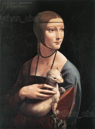 Cuadro La Dama Del Armiño De Leonardo Da Vinci 1490