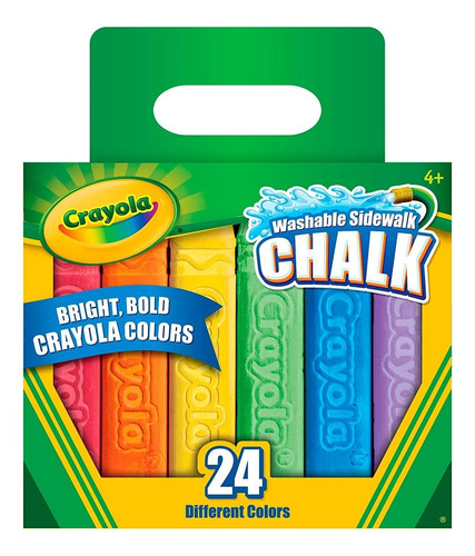 Gises Crayola Washable Sidewalk Chalk Cont 24 Pz Diferentes