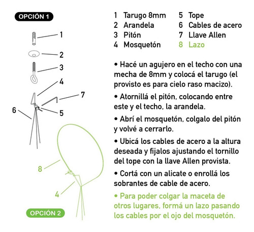 Imagen 4 de 6 de Maceta Colgante De Techo 22,5cm - Altura Ajustable