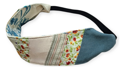 Vincha De Diseño Para El Pelo Tela Lgbt Upcycling Patchwork Patchwork Beige