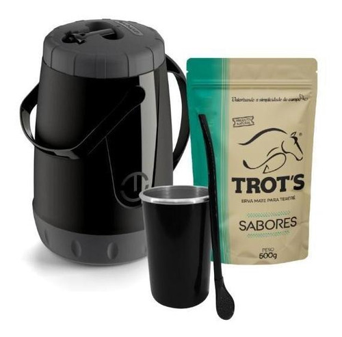 Kit Tereré Garrafa 2,5l + Copo E Bomba + Erva Trots 500g