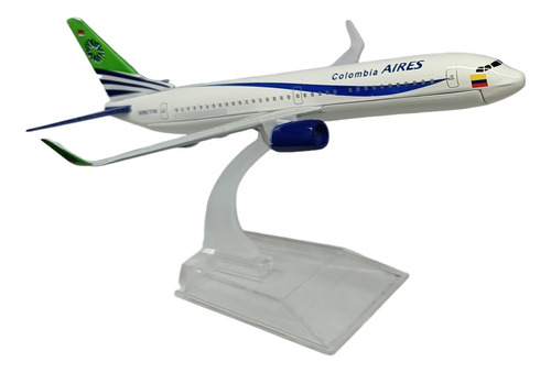 Avion Comercial B737 Colombia Aires, Escala 1:400, 15cms 