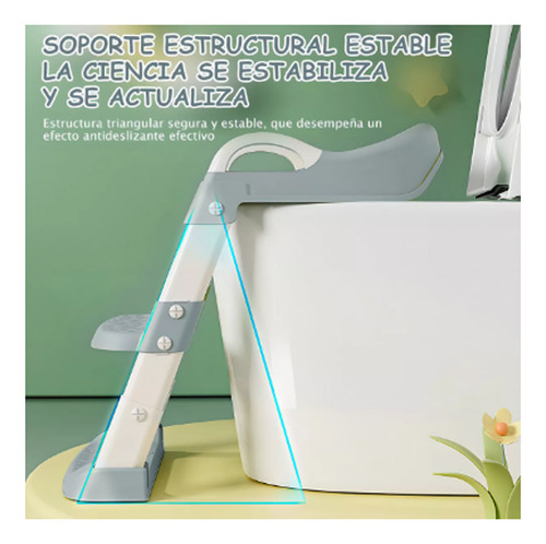 Asiento Reductor Con Escalera Para Baño Entranamiento Bebe
