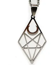 Comprar Collar Dije Pentagrama Luna Satanás Acero Inoxidable