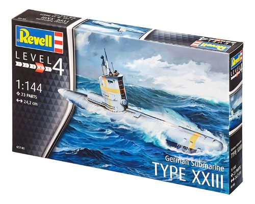 Kit de submarino alemán Revell tipo 23 XVIII 1/144 - 05140